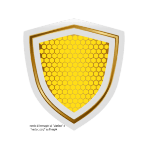 Disegno di un metaforico scudo delle api